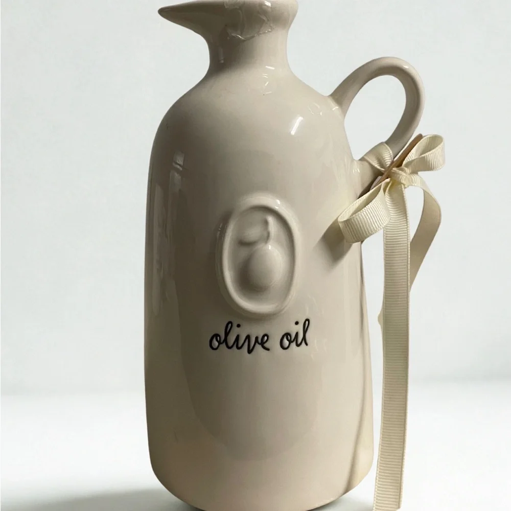 Rae Dunn Cream Olive Oil Container - Picture 3 of 3